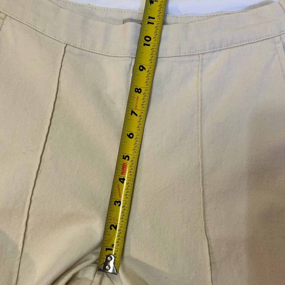 Rachel Comey Off-White Cropped Wide Cuff Pants Side Zip Pockets Front Seam Sz 0 - Picture 8 of 12